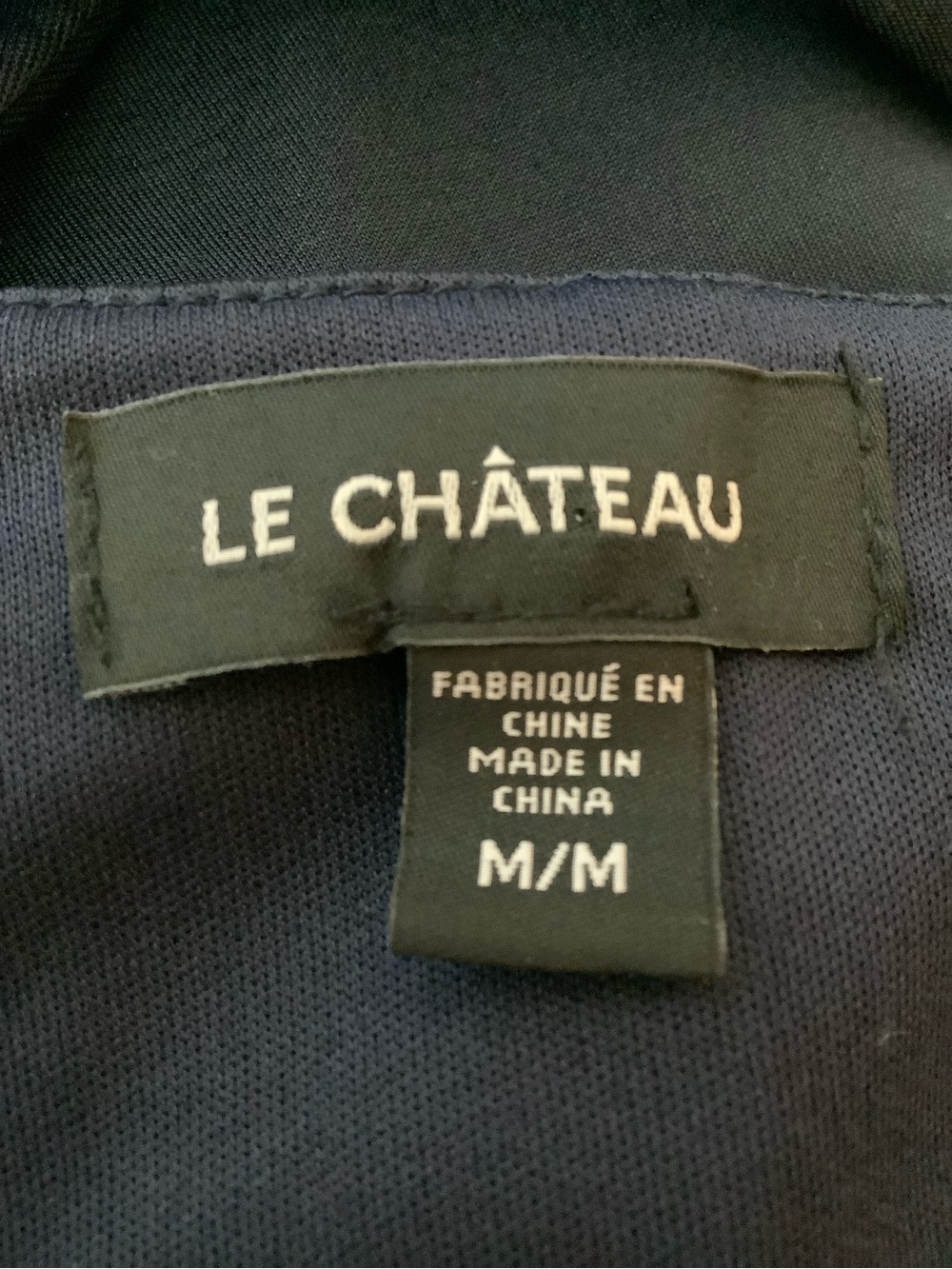Le Château Navy Blue Mesh Insert Maxi Dress Size M - Picture 12 of 13